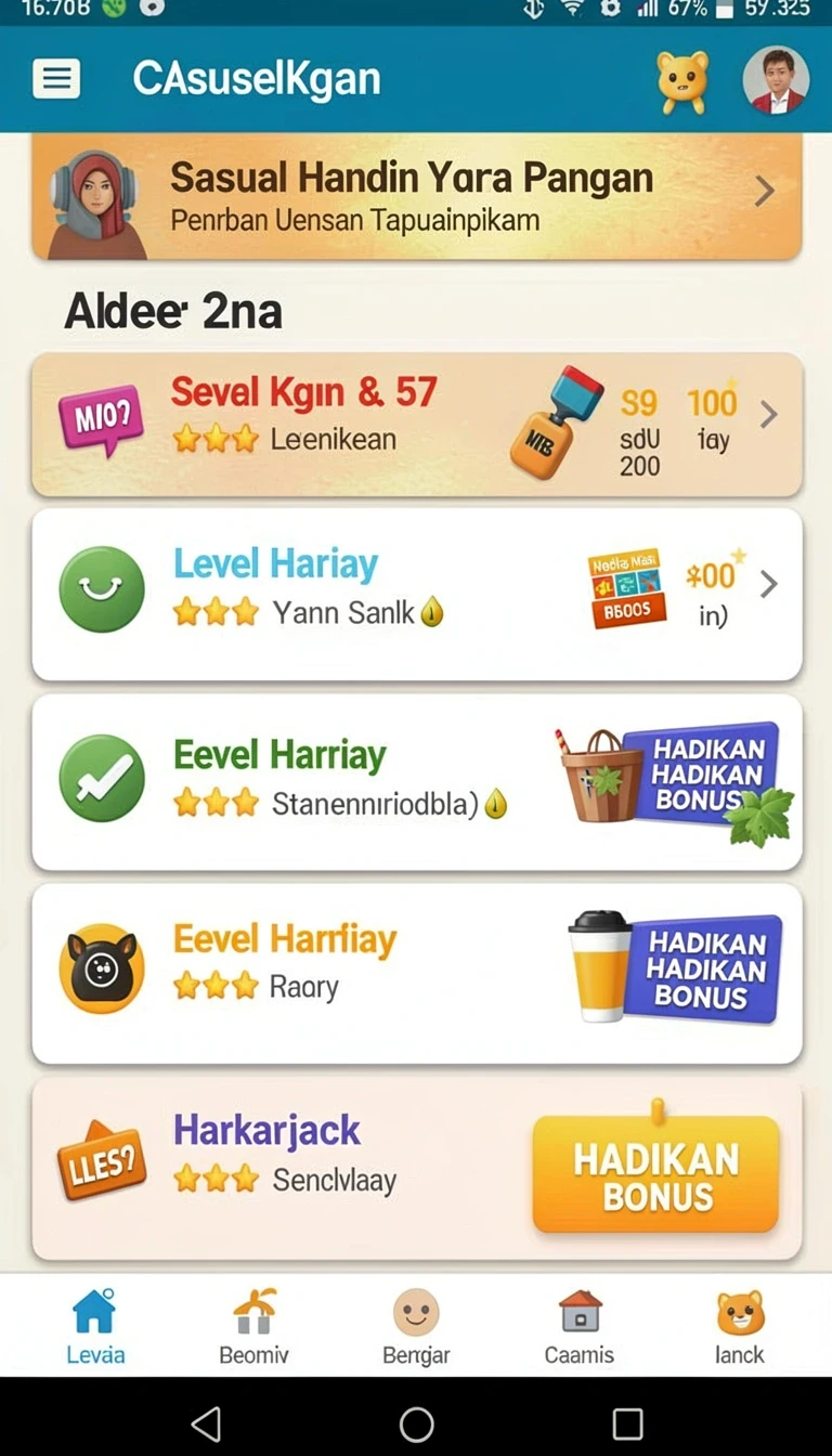 Tampilan utama aplikasi Aplikasi liga788 Resmi dan Terpercaya di Android yang intuitif dan efisien.